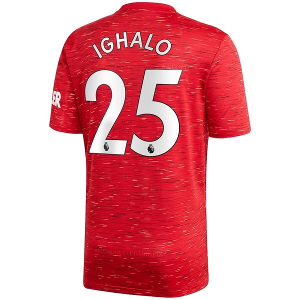 Maillot Football Manchester United NO.25 Ighalo Domicile 2020-21 Rouge